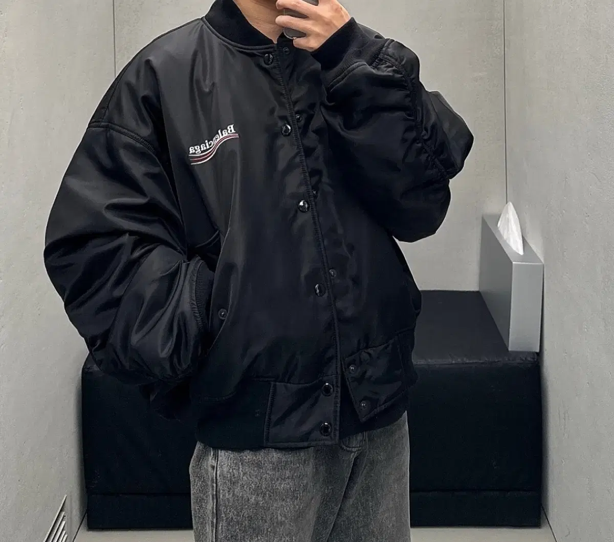 ジャケット・アウター Balenciaga political campaign jacket XSS Balenciaga Political Campaign Varsity Jacket | Saks Fifth Avenue